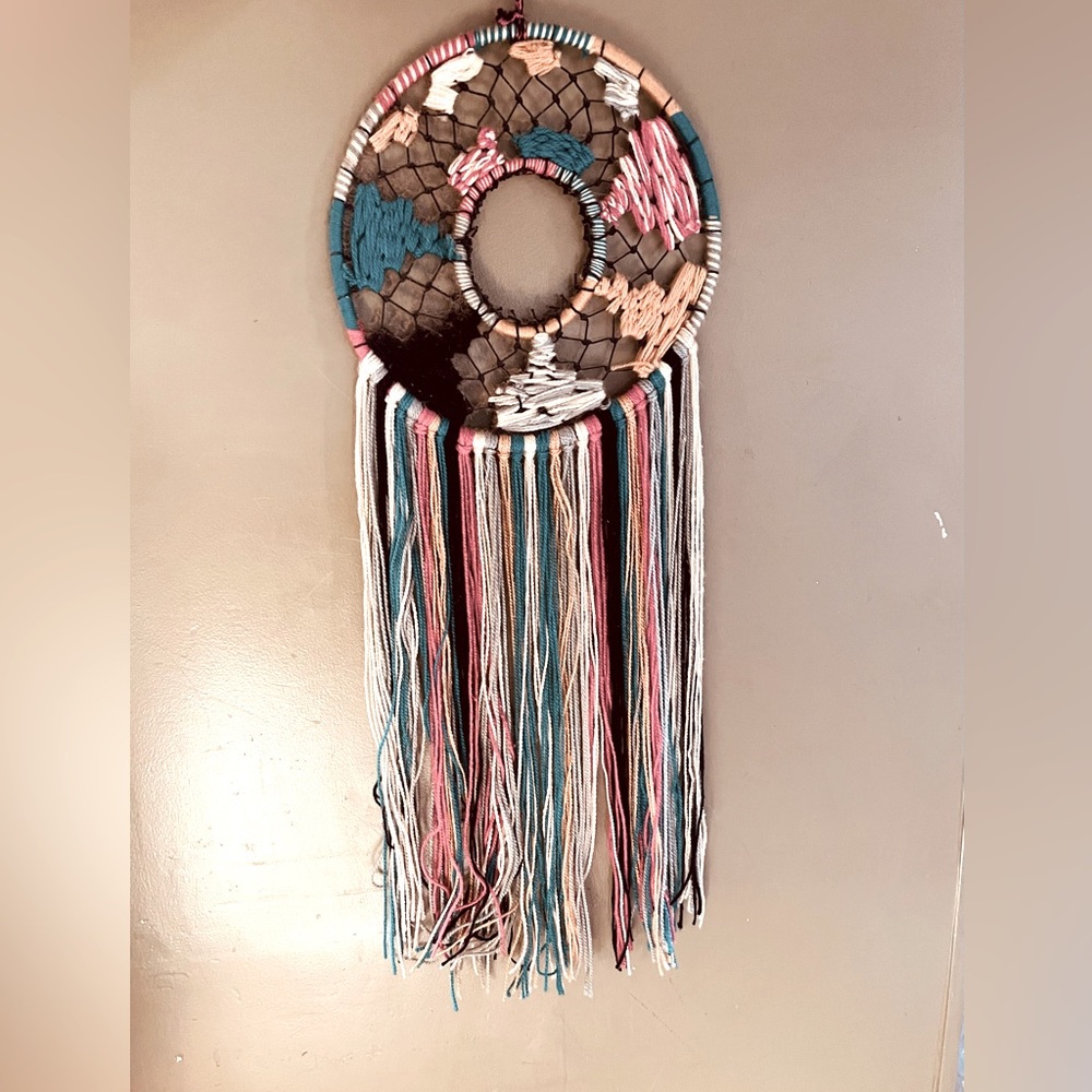 Beautiful handmade macramé dream catcher!! Made with the best intention!!